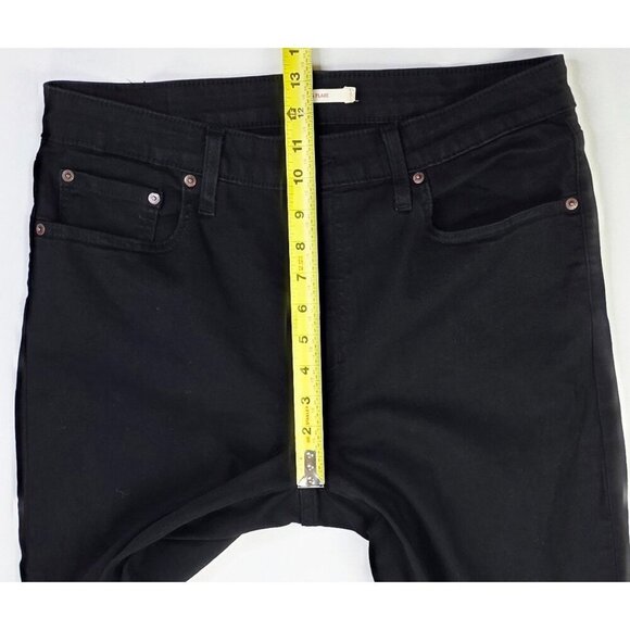 Levi's Size 33x32 Womens 726 Flare Black Denim Egyptian Cotton Logo Tag Jeans - Picture 2 of 13